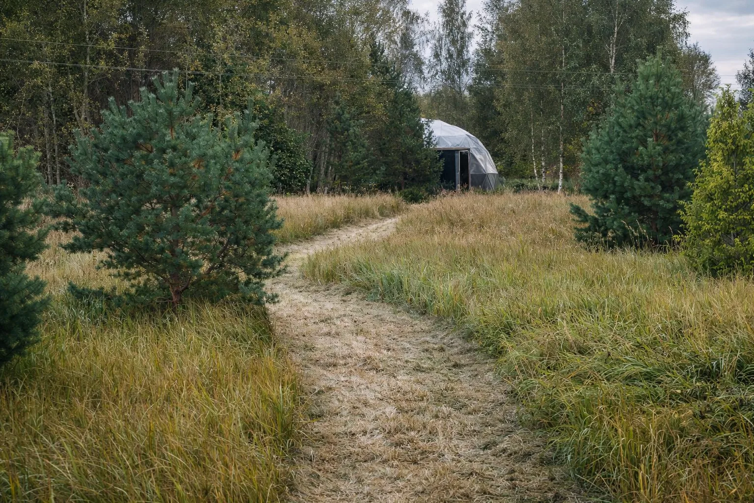 Rada läbi rohu kuppelmajani